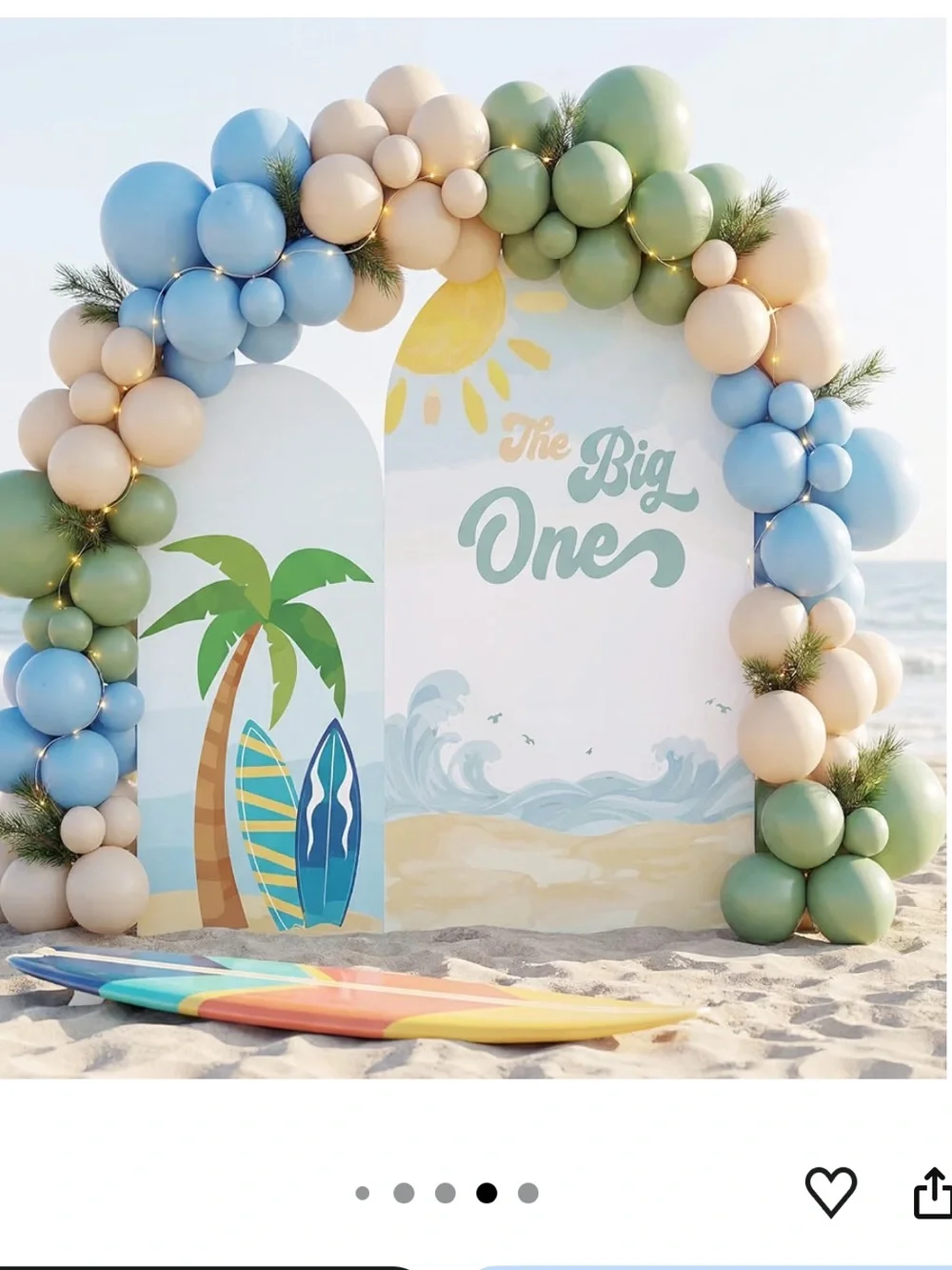 “THE BIG ONE” arch cover sheets for party. Like new